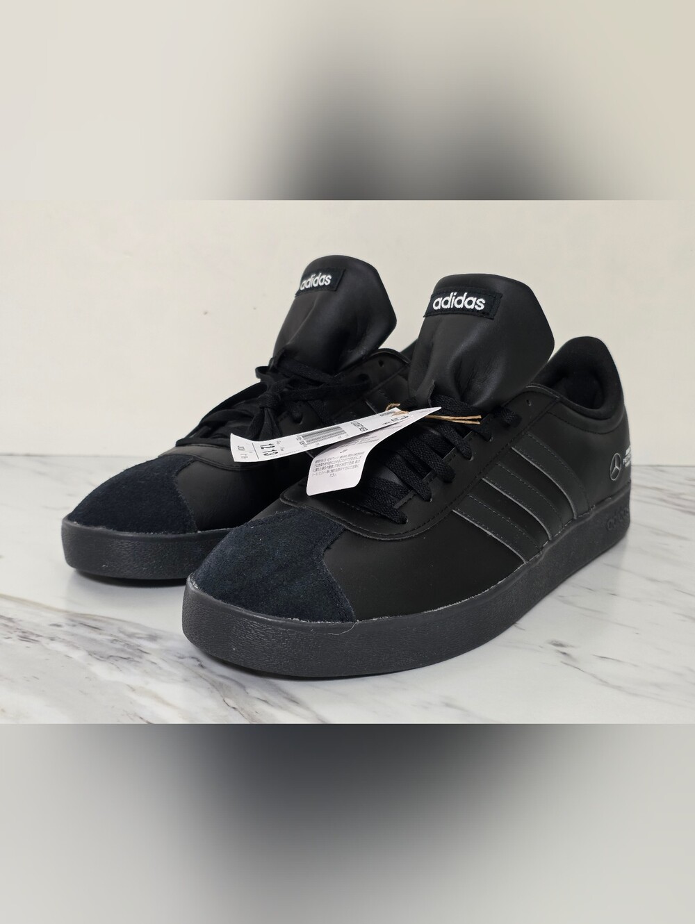adidas Men's Black Low-Top Suede & Leather Sneakers